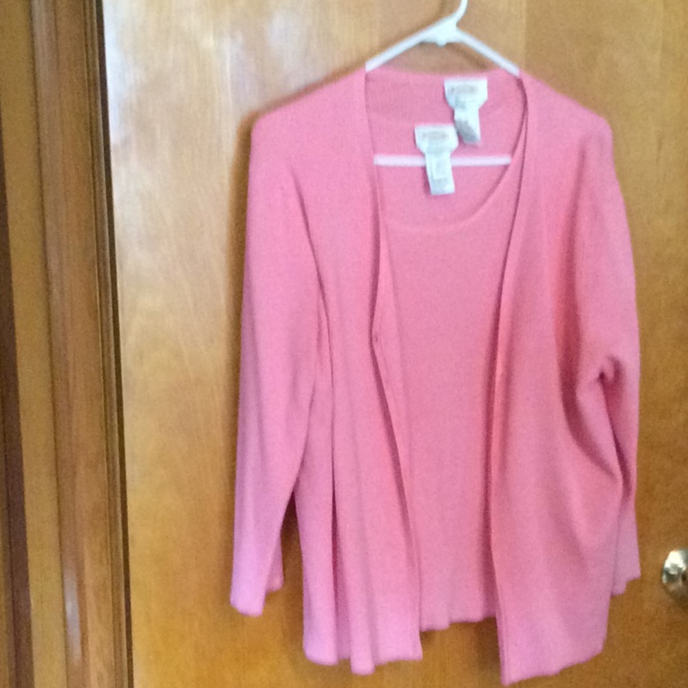 4/$10 $5 each Talbots Peach Pink Sweater set